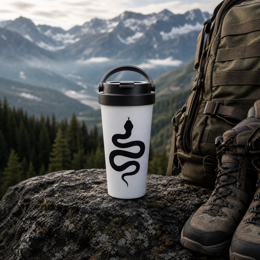 Premium stainless steel thermal mug for hot and cold drinks - 443ml (15 oz)