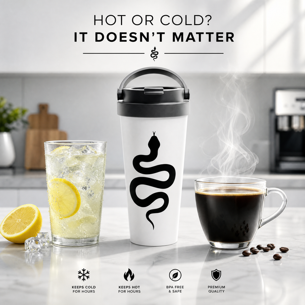 Premium stainless steel thermal mug for hot and cold drinks - 443ml (15 oz)