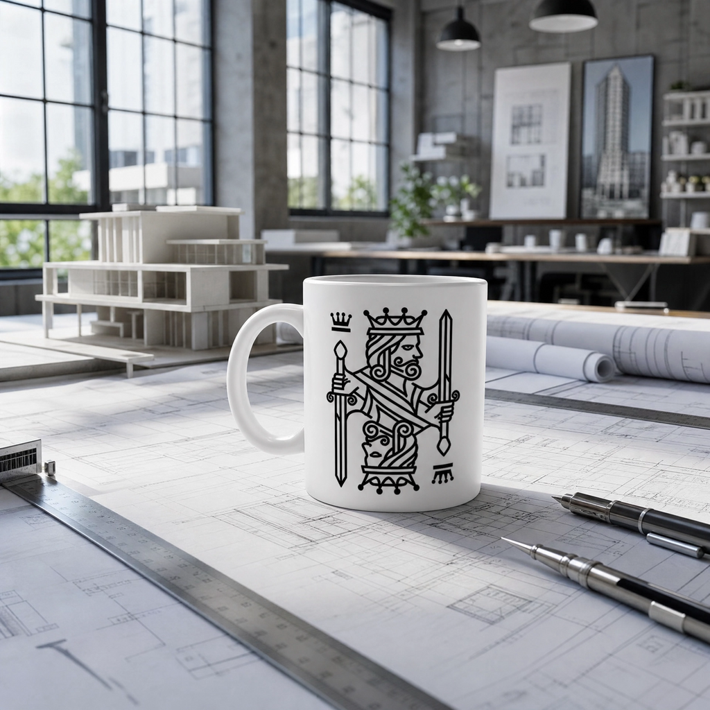 Black King - Ceramic Premium White Mug 325ml