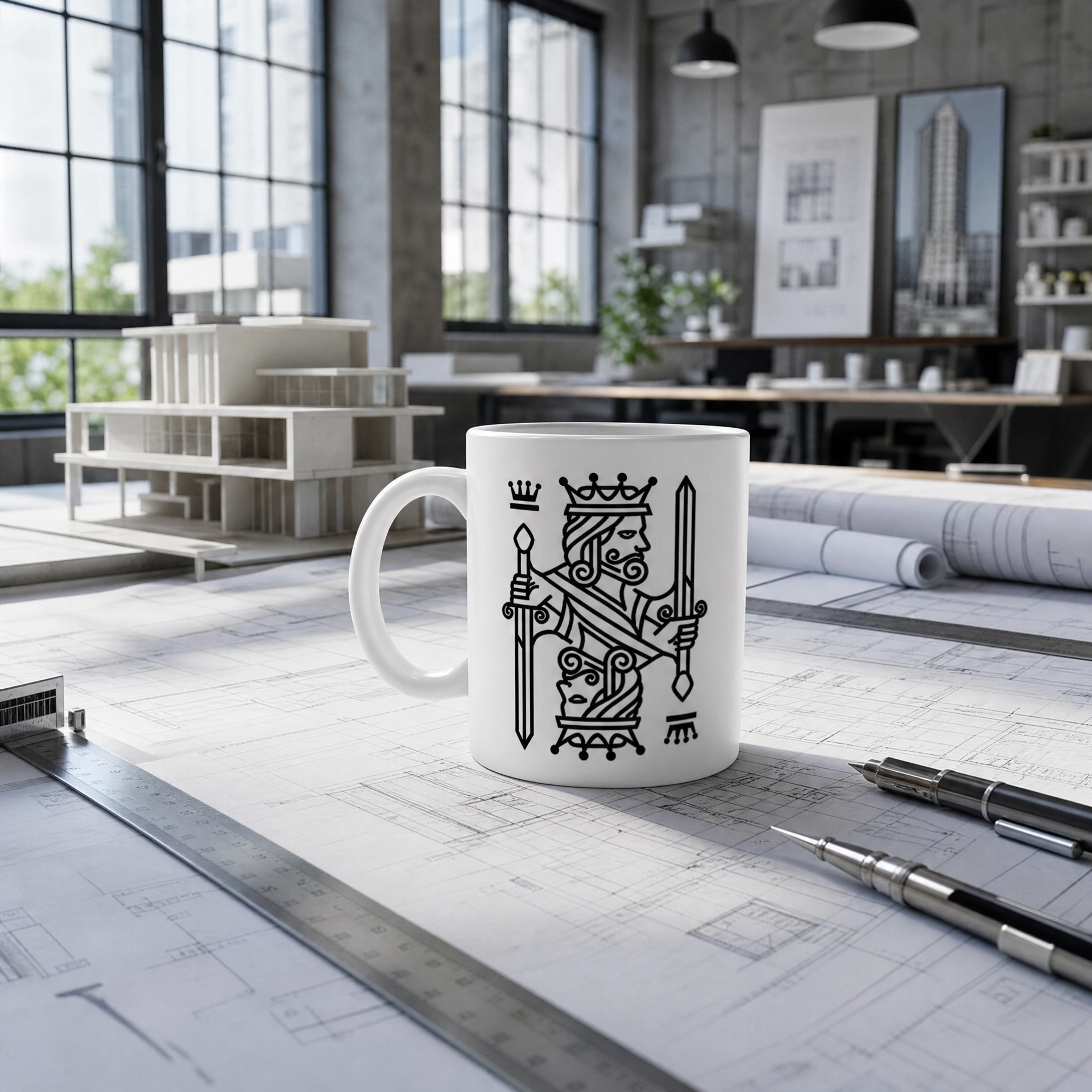 Black King - Ceramic Premium White Mug 325ml