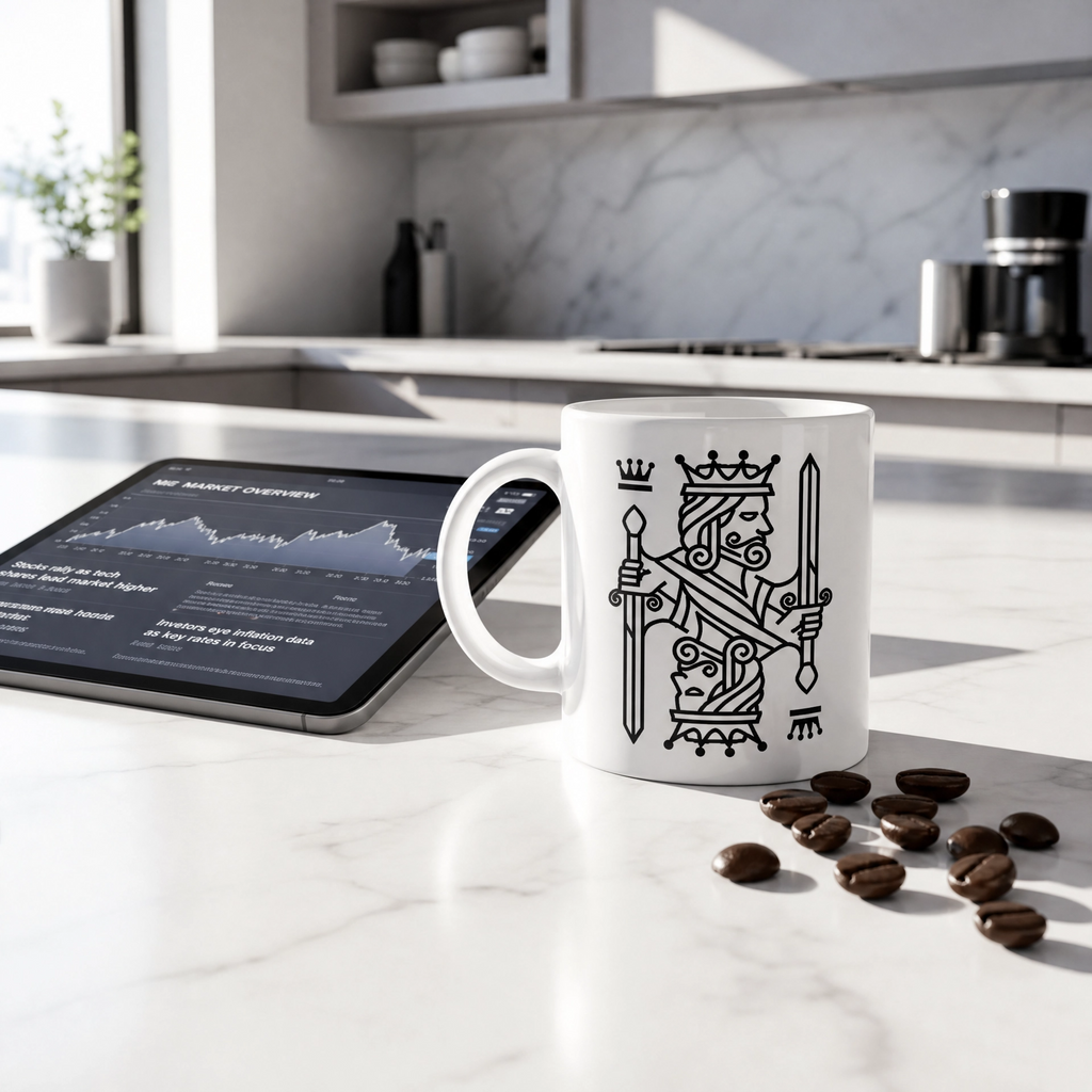 Black King - Ceramic Premium White Mug 325ml