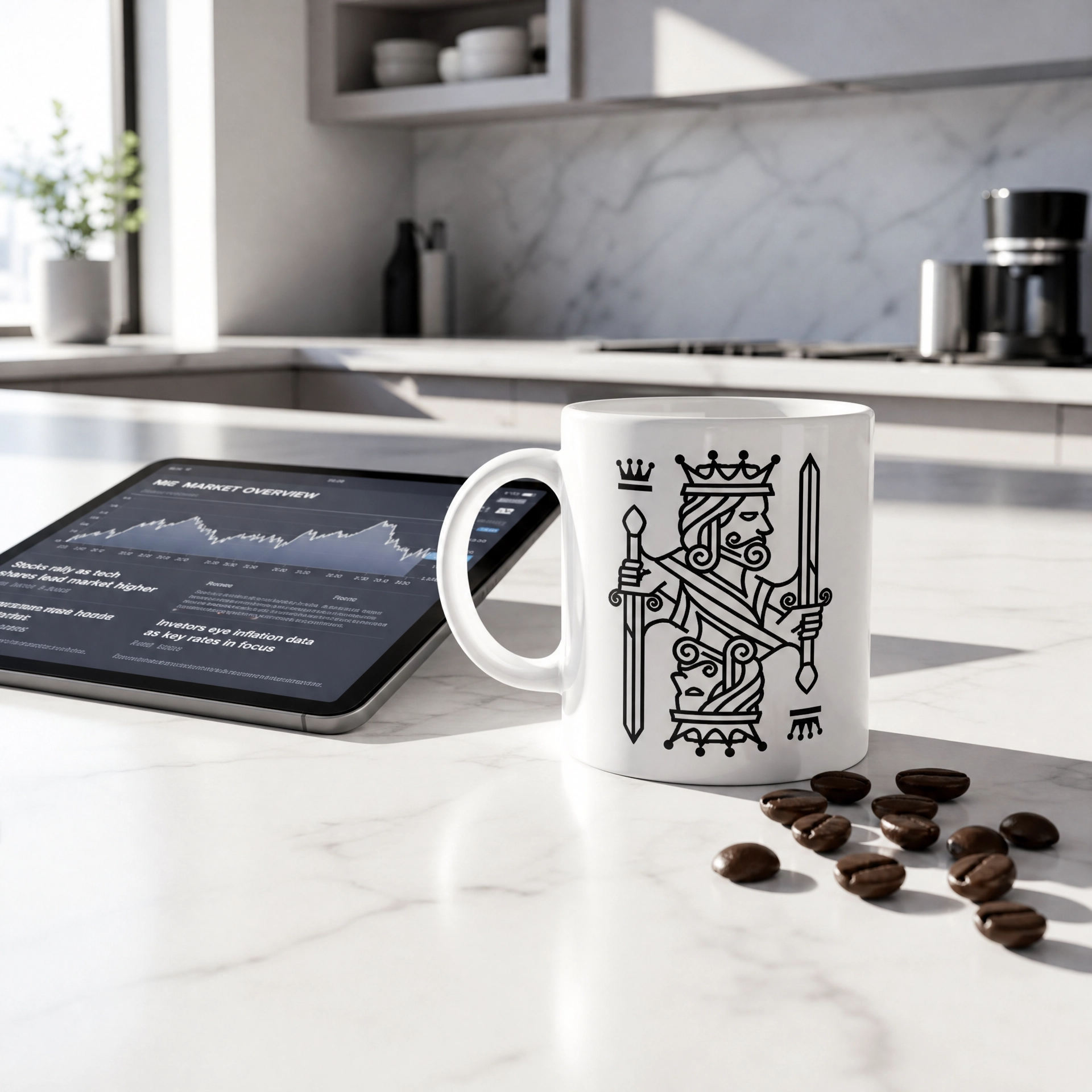 Black King - Ceramic Premium White Mug 325ml