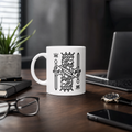 Black King - Ceramic Premium White Mug 325ml