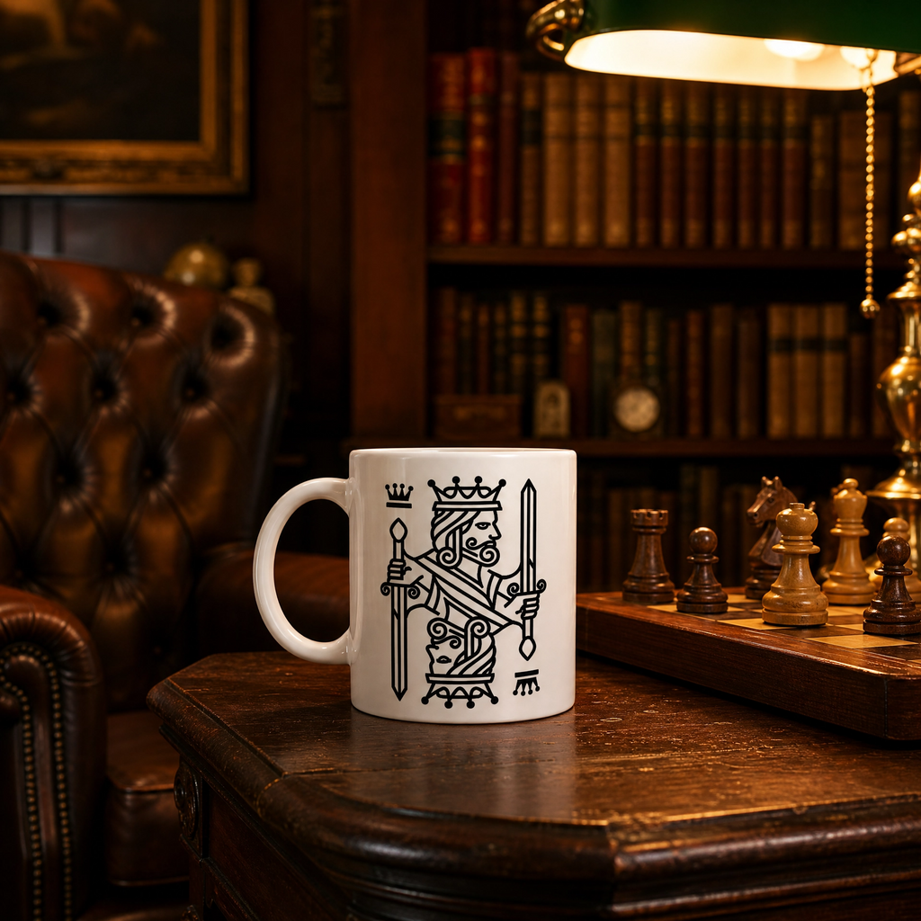 Black King - Ceramic Premium White Mug 325ml