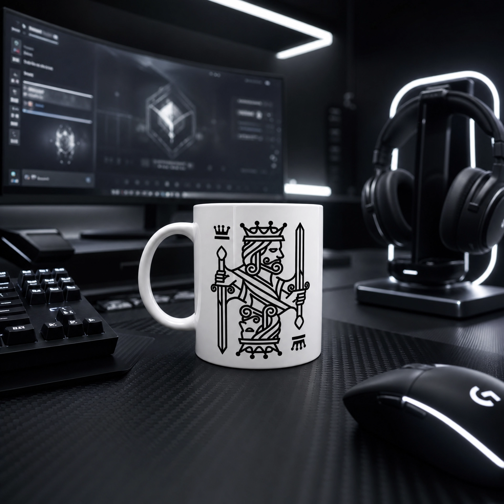 Black King - Ceramic Premium White Mug 325ml